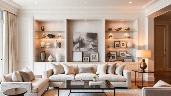 Elevate your decor with custom alcove units for sophistication